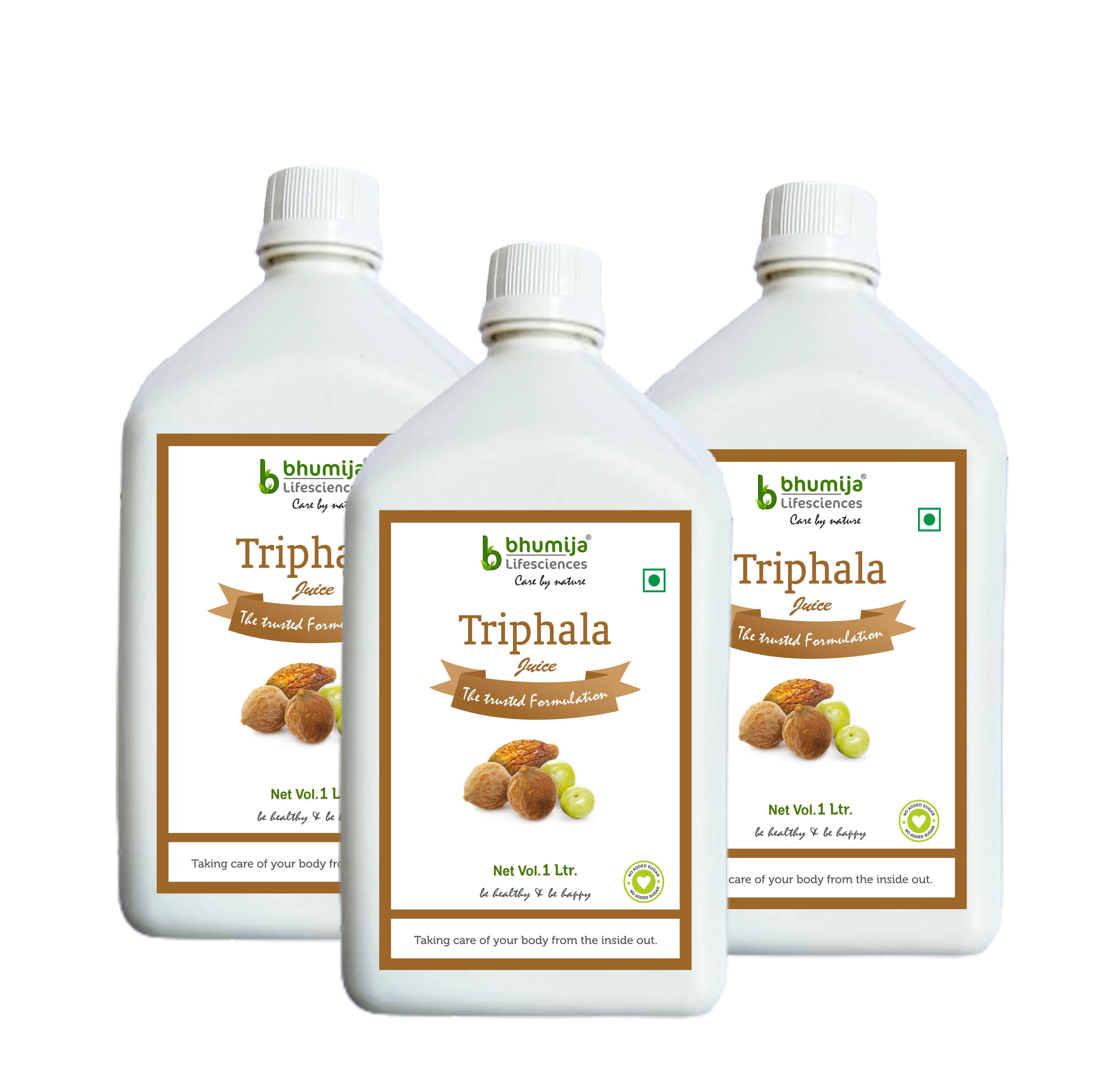 Bhumija Lifesciences Triphala Juice 1 Ltr With No added Sugar For Digestive Care