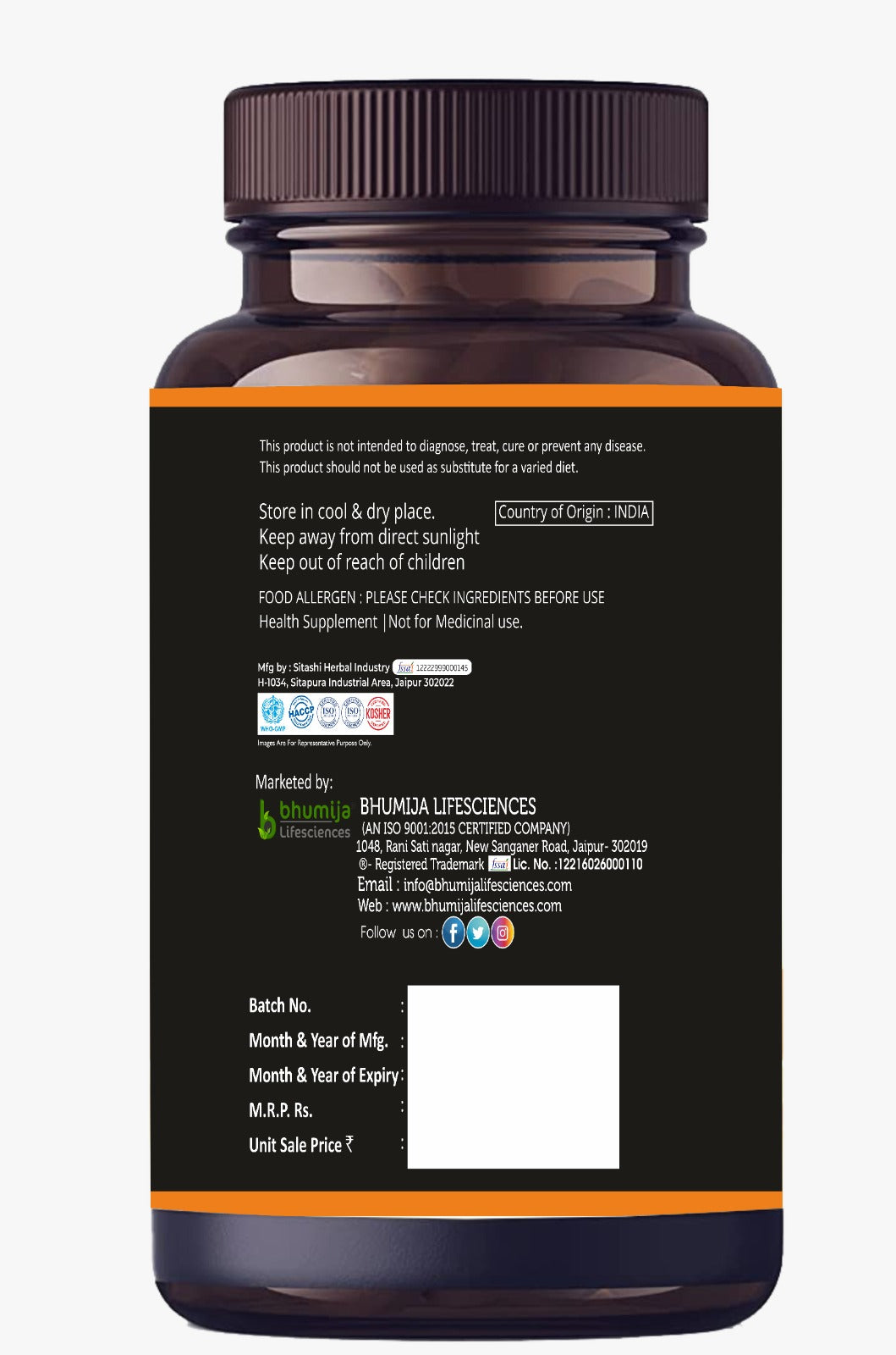 Bhumija Lifesciences Ginseng Maxx - Triple Ginseng Vegetarian Capsules