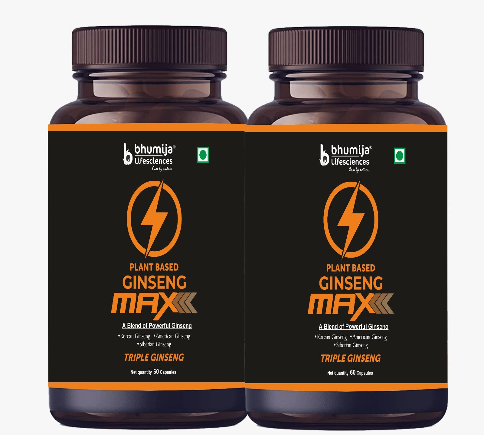 Bhumija Lifesciences Ginseng Maxx - Triple Ginseng Vegetarian Capsules