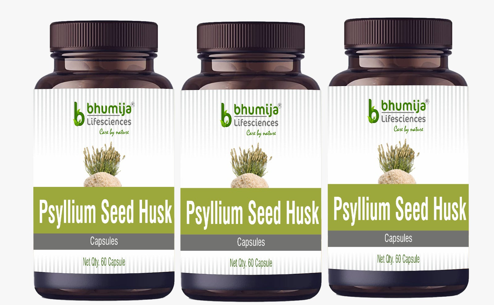 Bhumija Lifesciences Psyllium Husk (Isabgol) 60 Capsules