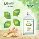 Bhumija Lifesciences Ginger Juice (No added Sugar) 1 Ltr