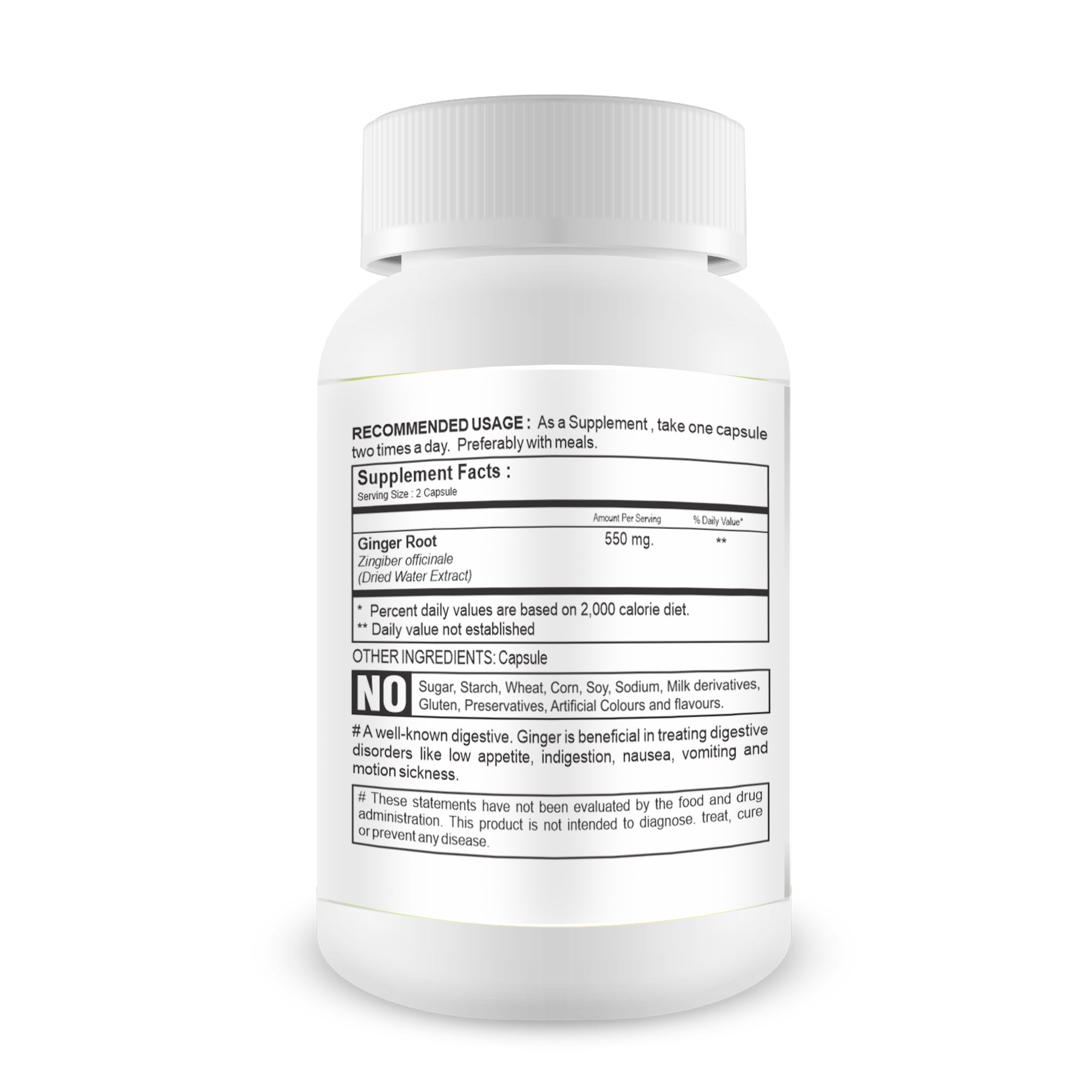 Bhumija Lifesciences Ginger Root 60 Capsules (Bottle 1)