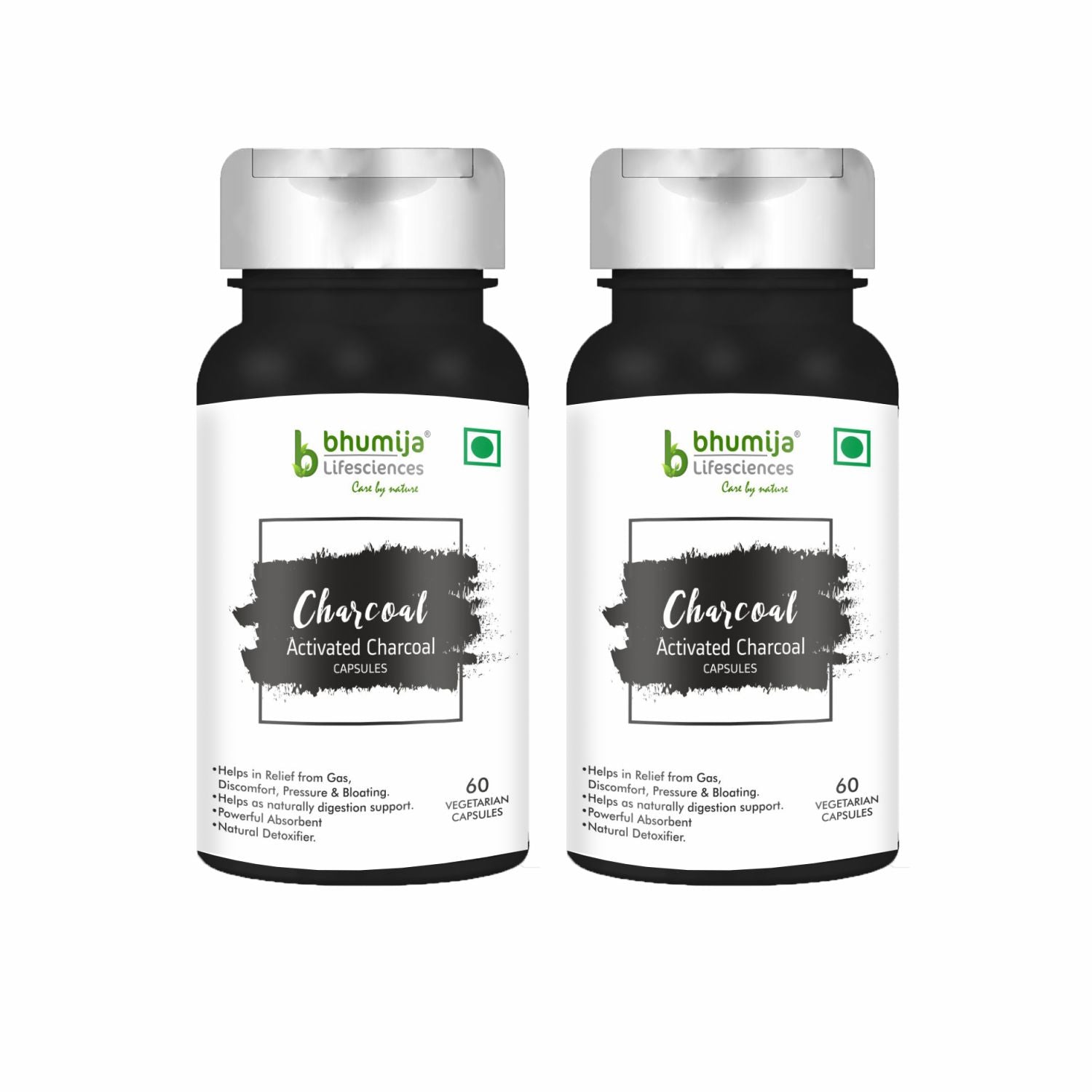 Bhumija Lifesciences Activated Charcoal 60 Capsules 1000mg
