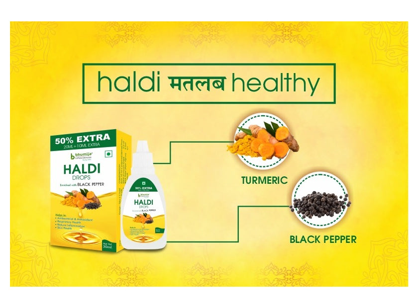 Haldi Drops with Curcumin Extract for the Ayurvedic Essence of Health