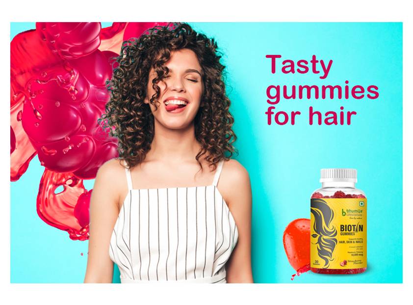 Want Something Tasty for Hair - Biotin Gummies - Carefully chosen Natural Supplement for Hair, Skin and Immunity