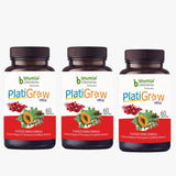Bhumija Lifesciences PlatiGrow (Papaya & Giloy Extract) 60 Capsules - For Platelets Count