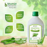 Bhumija Lifesciences Aloe Vera Juice (with Pulp) Natural Juice Skin and Hair 1 Ltr.