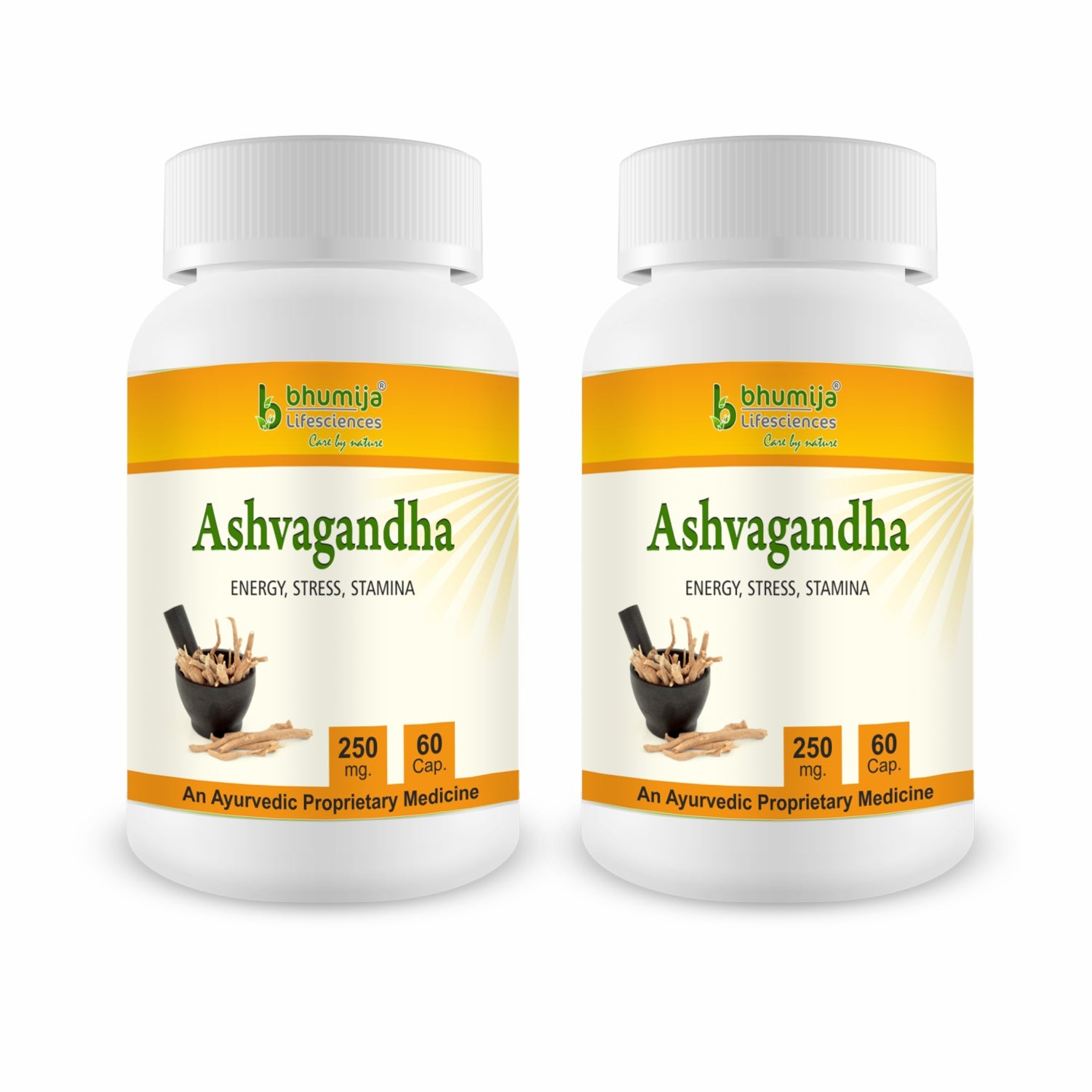 Bhumija Lifesciences Ashvagandha | Anxiety & Stress Relief - 60 Capsules