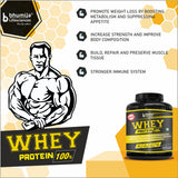 Bhumija Lifesciences 100% Raw Whey Protein Supplement Powder (Rich Chocolate) 2 Kg 4.4 lbs (62.5 Servings)