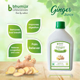 Bhumija Lifesciences Ginger Juice (No added Sugar) 1 Ltr