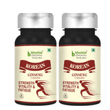 Bhumija Lifesciences Korean Ginseng 400mg/Serve - 60 Veg Capsules for Vitality and Performance