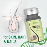 Bhumija Lifesciences Biotin Maximum Strength for Hair Nails and Skin Growth 60 Vegetarian Tablets