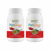 Bhumija Lifesciences PlatiGrow (Papaya & Giloy Extract) 60 Capsules - For Platelets Count